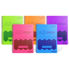 Silvine Polyprop Notebooks - Assorted - A5 - Pack of 10
